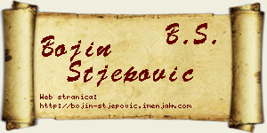 Bojin Stjepović vizit kartica